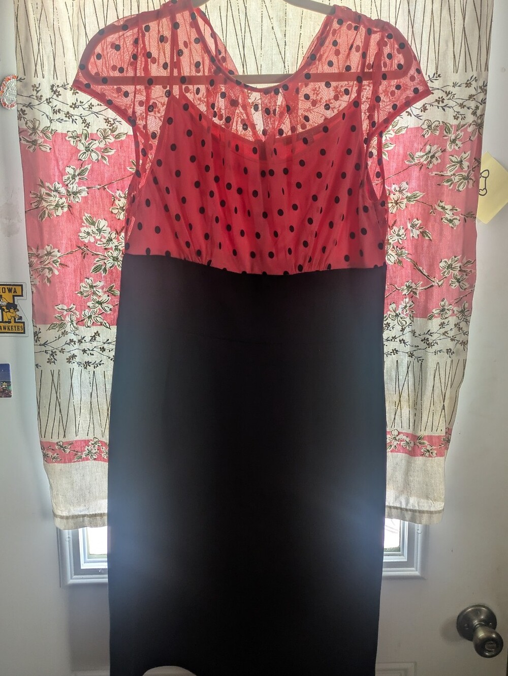 Classic Black & Red Polka Dot Women's Dress